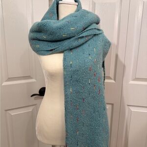 Elegant Multicolor Fringed Winter Oversized Scarf
